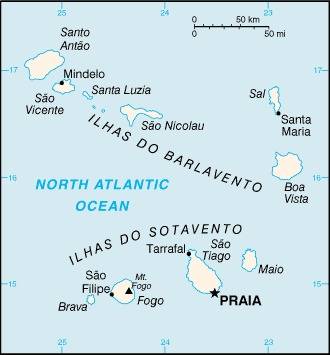 Landkarte Kap Verde