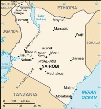 Landkarte Kenia