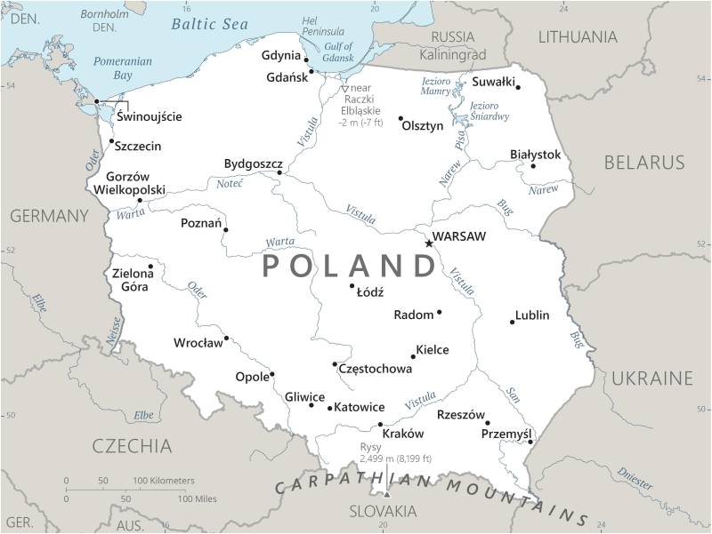 Landkarte Polen
