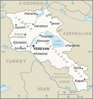 Landkarte Armenien