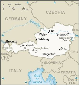 Landkarte Österreich