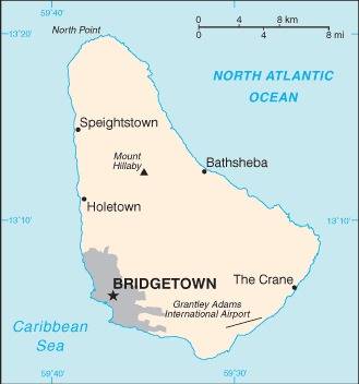Landkarte Barbados