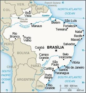 Landkarte Brasilien