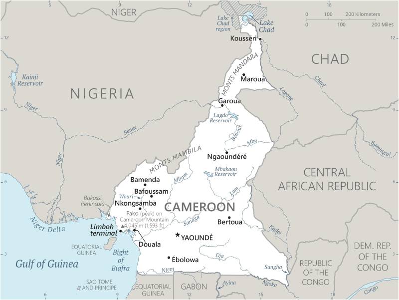 Landkarte Kamerun