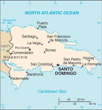 Landkarte Dominikanische Republik