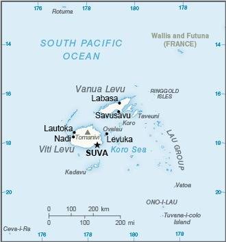 Landkarte Fidschi