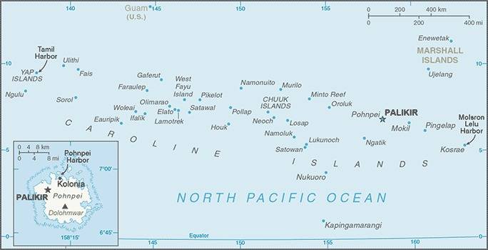 Landkarte Mikronesien
