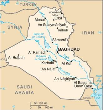 Landkarte Irak
