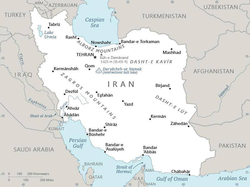 Landkarte Iran