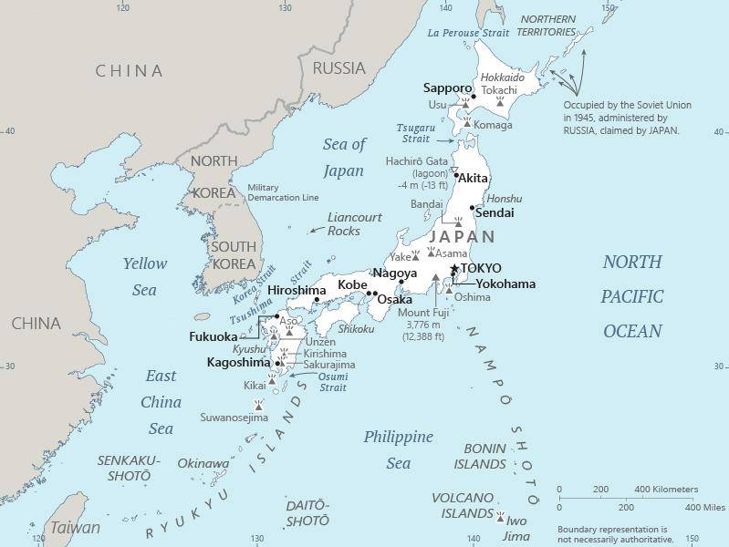 Landkarte Japan