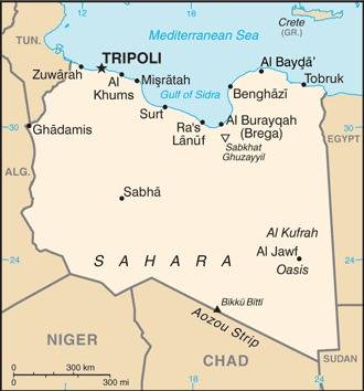 Landkarte Libyen