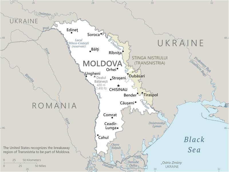 Landkarte Moldawien