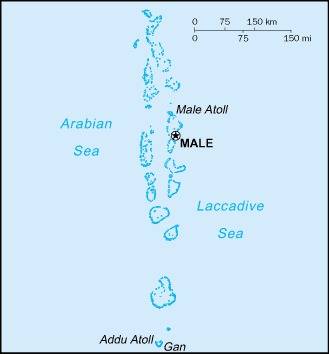 Landkarte Malediven