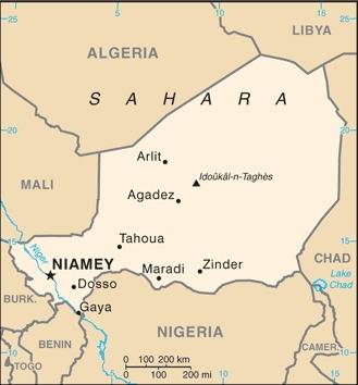 Landkarte Niger