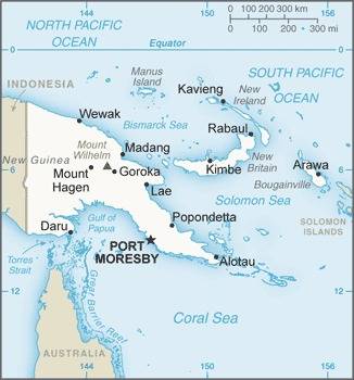 Landkarte Papua-Neuguinea
