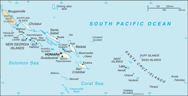 Landkarte Salomonen