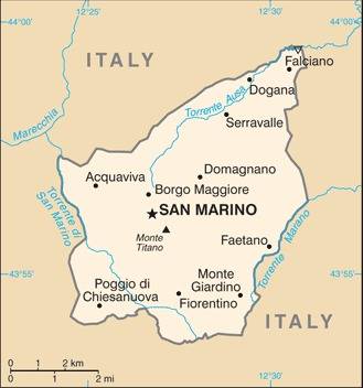 Landkarte San Marino