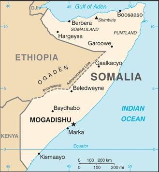 Landkarte Somalia