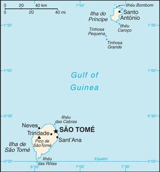 Landkarte São Tomé und Príncipe