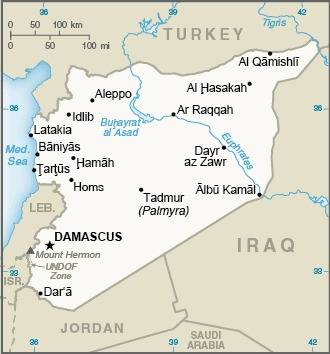 Landkarte Syrien