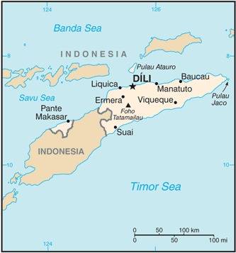 Landkarte Osttimor