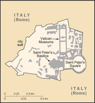 Landkarte Vatikanstadt