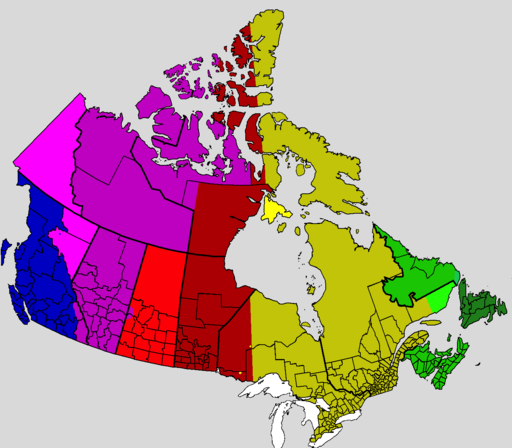 Zeitzonen in Kanada